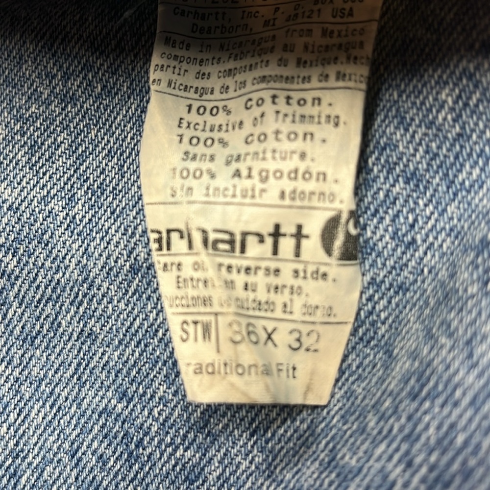 Carhartt Men’s Size 36x32 Traditional fit men’s work Jean - Picture 6 of 6